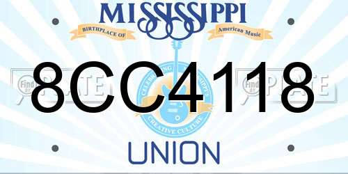 8CC4118 Mississippi License Plate