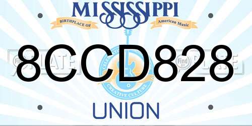 8CCD828 Mississippi License Plate