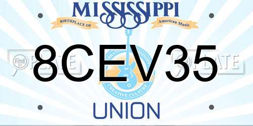 8CEV35 Mississippi License Plate