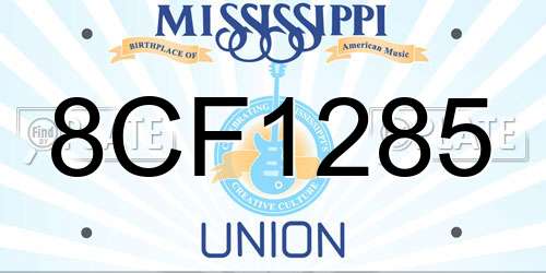 8CF1285 Mississippi License Plate
