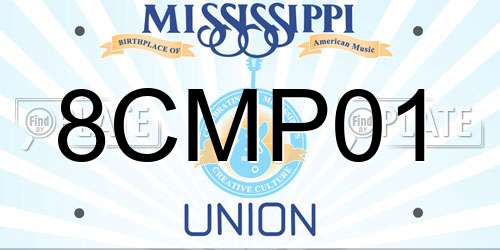 8CMP01 Mississippi License Plate