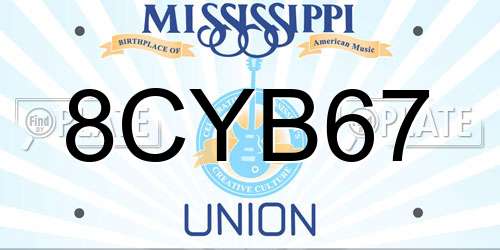 8CYB67 Mississippi License Plate