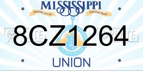 8CZ1264 Mississippi License Plate