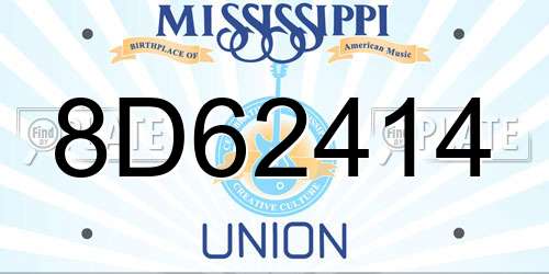 8D62414 Mississippi License Plate