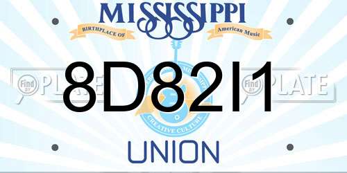 8D82I1 Mississippi License Plate