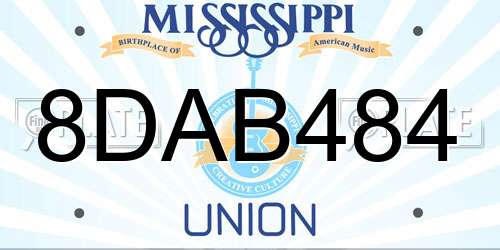 8DAB484 Mississippi License Plate