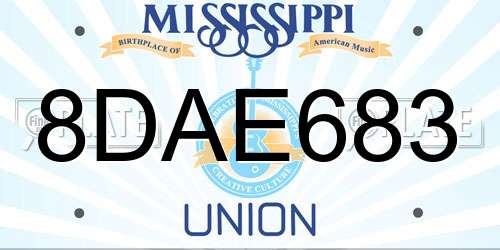 8DAE683 Mississippi License Plate