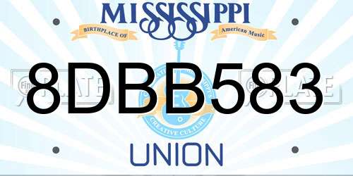 8DBB583 Mississippi License Plate