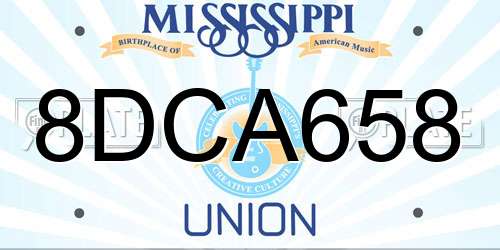 8DCA658 Mississippi License Plate