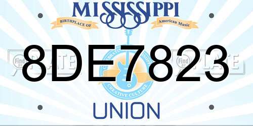 8DE7823 Mississippi License Plate