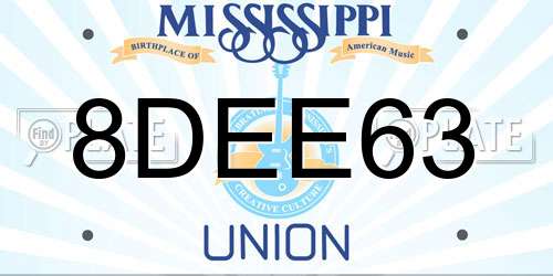 8DEE63 Mississippi License Plate
