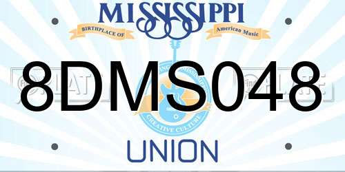 8DMS048 Mississippi License Plate