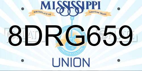 8DRG659 Mississippi License Plate