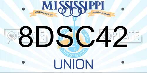 8DSC42 Mississippi License Plate