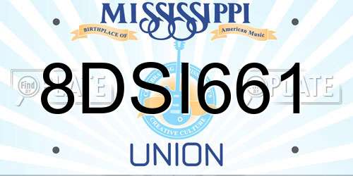8DSI661 Mississippi License Plate