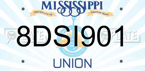 8DSI901 Mississippi License Plate