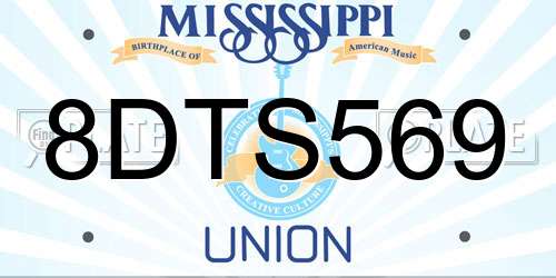 8DTS569 Mississippi License Plate