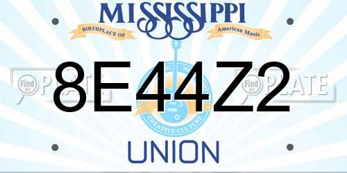 8E44Z2 Mississippi License Plate