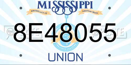 8E48055 Mississippi License Plate