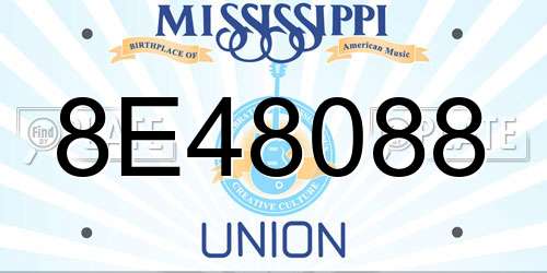 8E48088 Mississippi License Plate