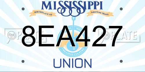 8EA427 Mississippi License Plate
