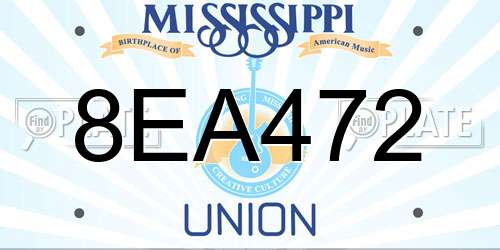 8EA472 Mississippi License Plate