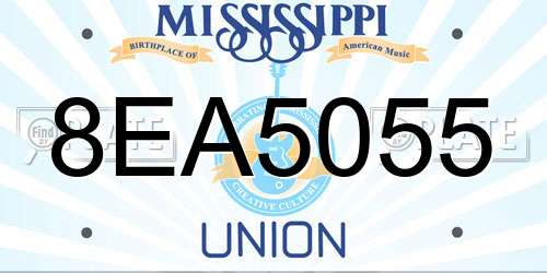 8EA5055 Mississippi License Plate