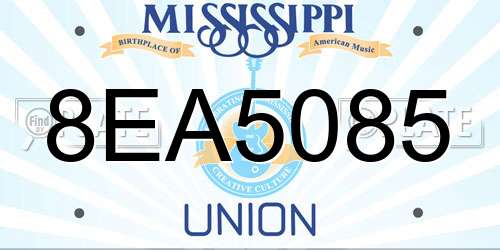 8EA5085 Mississippi License Plate