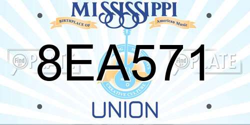 8EA571 Mississippi License Plate