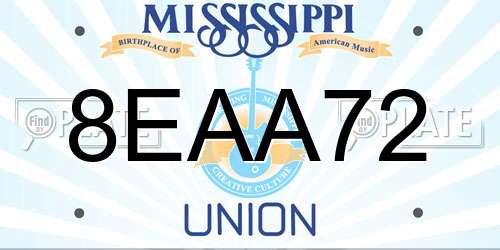 8EAA72 Mississippi License Plate
