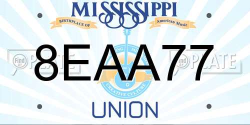 8EAA77 Mississippi License Plate