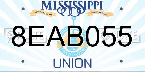 8EAB055 Mississippi License Plate