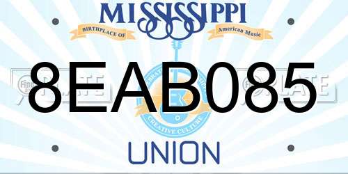 8EAB085 Mississippi License Plate