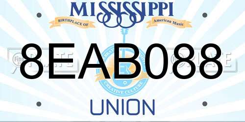 8EAB088 Mississippi License Plate