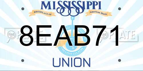 8EAB71 Mississippi License Plate