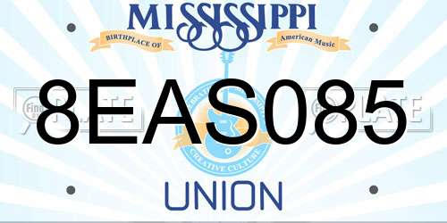 8EAS085 Mississippi License Plate