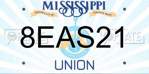 8EAS21 Mississippi License Plate