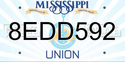 8EDD592 Mississippi License Plate
