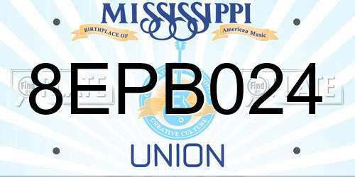 8EPB024 Mississippi License Plate