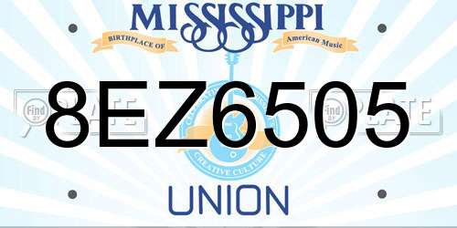 8EZ6505 Mississippi License Plate