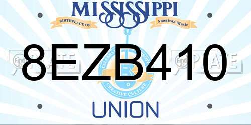 8EZB410 Mississippi License Plate