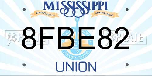 8FBE82 Mississippi License Plate