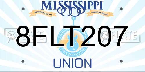 8FLT207 Mississippi License Plate