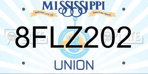 8FLZ202 Mississippi License Plate
