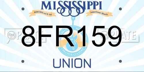 8FR159 Mississippi License Plate