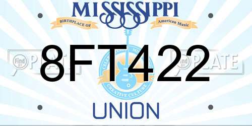 8FT422 Mississippi License Plate