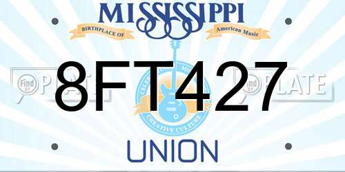 8FT427 Mississippi License Plate