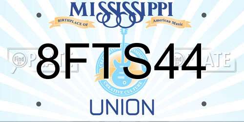 8FTS44 Mississippi License Plate