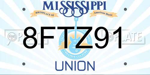 8FTZ91 Mississippi License Plate