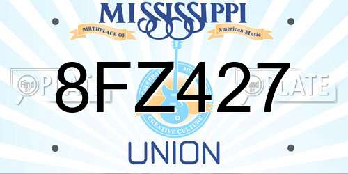 8FZ427 Mississippi License Plate